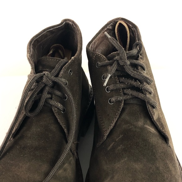Aquatalia Men’s Brown Suede Lace Up Chukka Boot Size 40 main image 4